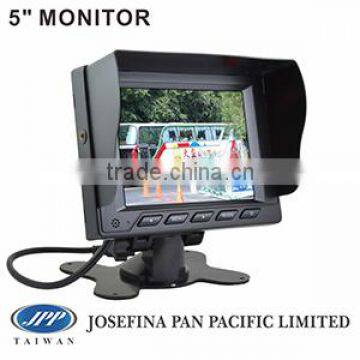 5" stand lcd monitor with sunshade 5" car monitor, 5" rear view monitor, 5" car backup monitor, 5" dashboard monitor