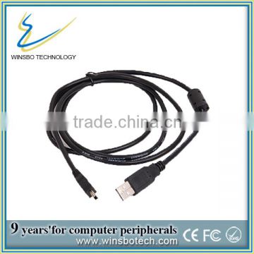 Mini USB cable 5 pin with ferrite