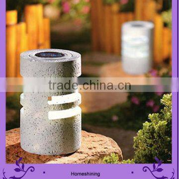 garden solar spot light in Imitation stone pillar