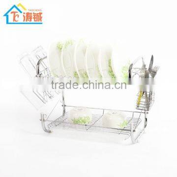 17' RG6022 Double Plastic Tray Kitchen Cabinet Dish Rack photo-4