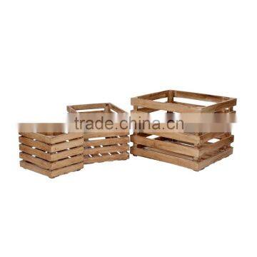 Natural Livings Wooden Small Decorative Crate (Set Of Three)