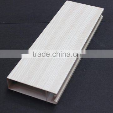 Simple Wood Grain Metal Suspend Slat Ceiling Aluminum Square Tube Screen Ceiling Tiles