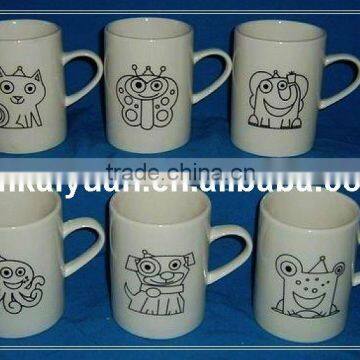 children mug/ceramic mug with decal(100-552)