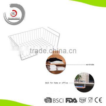 Ingenious Wardrobe Basket Storage Basket Under Shelf Basket HC-WB2