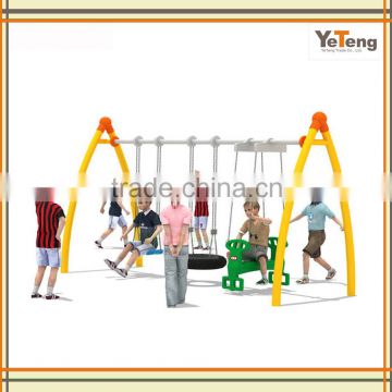 GS Galvanized Steel Double Children Swing Sets For Supermarket