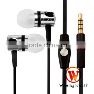 Wallytech Original WHF-109 Metallic airline earphone from china factory for mobile phone with mic