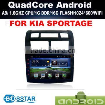 A9 Dashboard quad core android 4.4 2din car radio for KIA SPORTAGE withgps bluetooth steering wheel control dvr obd