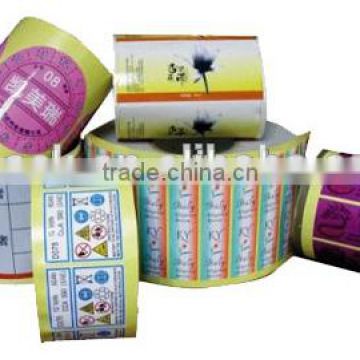 self adhesive roll sticker label