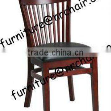Elongated Vertical Slat Wooden Chair
