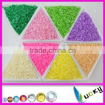 2014 New cheapest flatback resin rhinestones non hotfix epoxy beads for nail art phone decorations                        
                                                Quality Choice