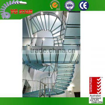 High Quality Anti Slip Glass Upper Floor For Stair