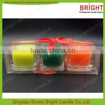 Scented Votive Glass Filled Art Candles Sets