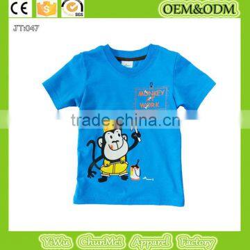 2015 new Monkey t-shirt Kids short sleeve custom T shirt Children's t shirt 100%Cotton t-shirt kids printing t-shirt