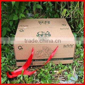 New Design Delicate Design Empty Corrugated Fruit Packaging Gift Box With Red Ribbon Wholesale photo-3