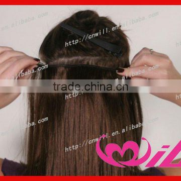 fashion human hair clip in extensions virgin brazilian clip in human hair extensions