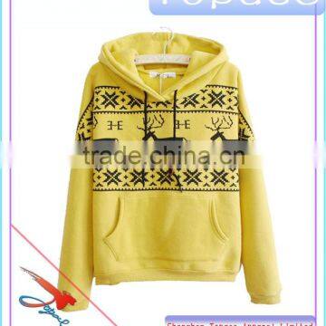 2014 custom wholesale long sleeve hooded sweatshirt