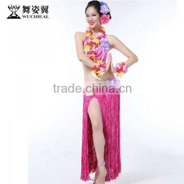 Wuchieal Sexy Hawaii Hula Skirt Costume, Belly Dance Costume in Festival Ceremony photo-2