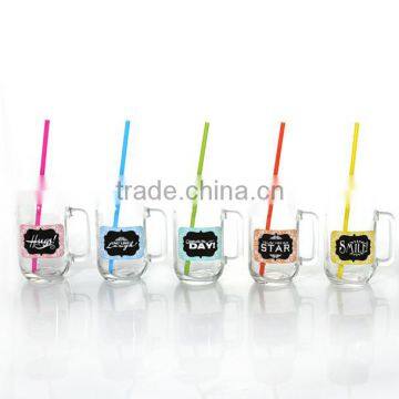 24oz Wholesale Market Mason Jar Mug Decal Mason Jars With Lids And Straws