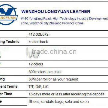 Synthetic Leather Made in Wenzhou for Shoes in Grid Design, Elastic photo-5