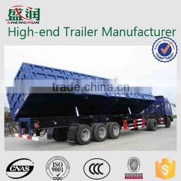 Shengrun brand 60T 40CBM two side dump semi trailer for sale