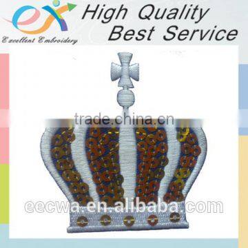 professionally custom embroidery sequins crown