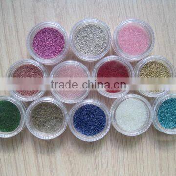 Caviar Nail Art 3D Nail Art Mini Beads Set 12 Color Tiny Circle Bead Decoration