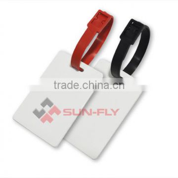 Factory Wholesale sublimation custom made plastic travel luggage tags