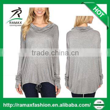 Ramax Custom Women Loose Fit Long Sleeve Sweatshirt Tops With Thumb Hole