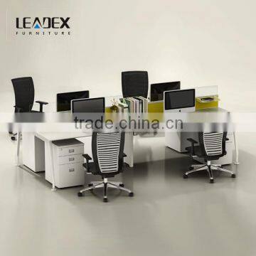 2016 latest wooden 4 people office desk