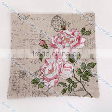 Cheap Decorative Throw Couch Cushion Embroidered Flower Pillow Covers