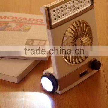New Led Solar Fan Usb Rechargeable Table Light Lamp Cooling Fan photo-5