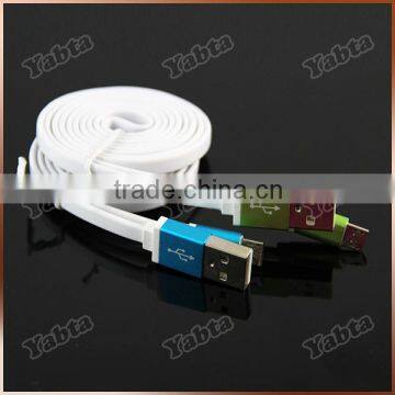 Custom Laser Logo 1M Aluminum Micro USB Cable, Flat 5 Pin Micro USB Data Charging Cable For Samsung photo-4