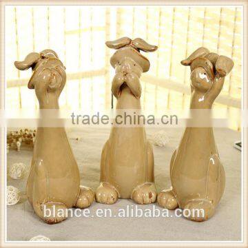 Bunny Rabbit Hare Ceramic Figurine Handmade Miniature Collectible Funny Animal Gift