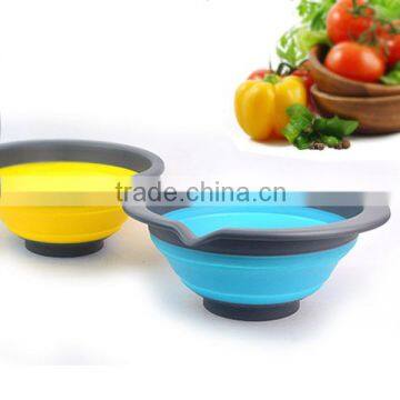 2015New Collapsible Collander Of Foldbale Draining Basket Strainer