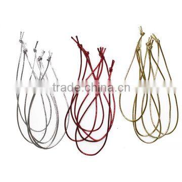 colours elastic ties loop cord for tag