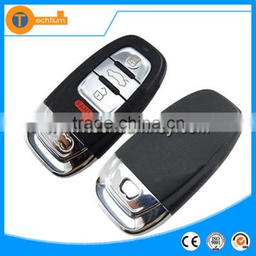 3+1 button smart key cover HU66 blade with battery clamp For Audi remote key