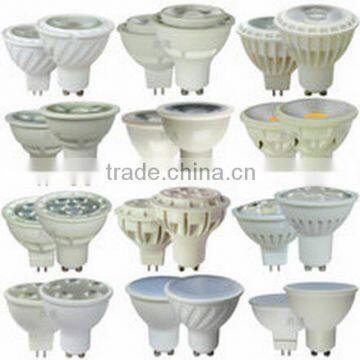 SMD5050/SMD2835/ COB LED GU10/G4/GU5.3 3w 5w 7w 9w 10w LED BULB WITH glass/ceramic/aluminum/PBT plastic housing light cup