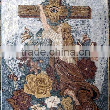 Custom natural stone religious mosaics