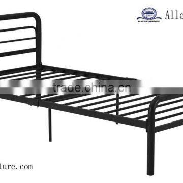 bedroom furniture silver/black metal adult twin size bed with round tubing Simple design cheap