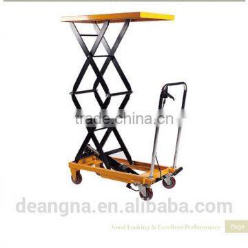 Double Scissor Hand Hydraulic table truck 500kg