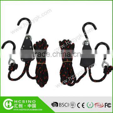 Zhejiang manufacture Adjustable 1/4" rope ratchet adjustable grow light hangers for wholesale