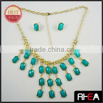 2014 wholesale Fashion New Trend Resin Necklace Jewelry set