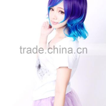 Fashion zipper hair bun synthetic hair wig