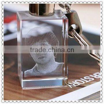 3d Laser Crystal Photo Keychain For Memory