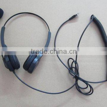 Professional call center Headset with RJ11/RJ9/USB plug, QD optional