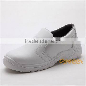 White genuine leather water resistant safety shoes in chennai S1p safety shoe sole dual density SA-6121