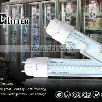 1.5m freezer led fluorescent tube light(>100lm/W, TUV,SAA CB,C-Tick approved 1.5m LED tube, Operate from -40 degree~50 degree)