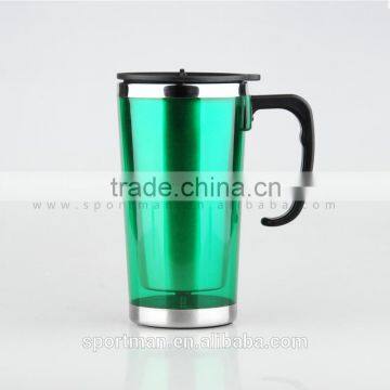 CE/EU Certification Mug Plastic Material Coffee Mug With Handle&lid Non-spill Travel Mug photo-2