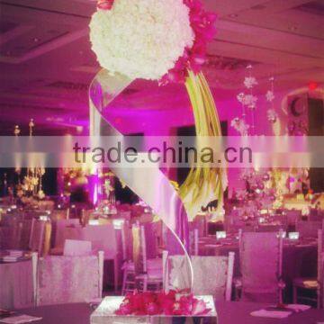 Wholesale Customized Design crystal flower stand mental Centerpiece Wedding decoration