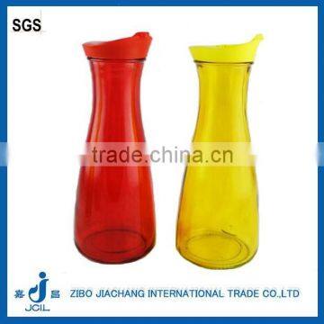 850ml colored glass water bottles with plastic lid